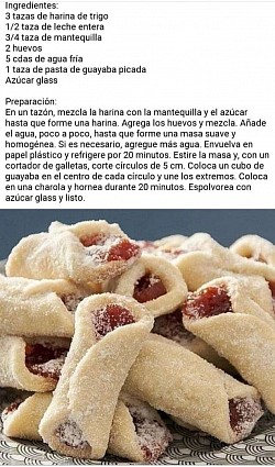 Scones con relleno de guayaba