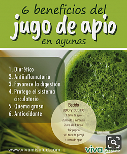 Jugo natural de apio