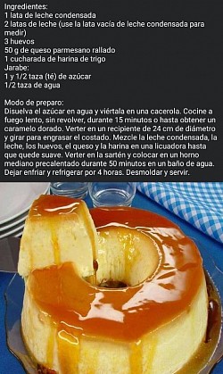 Pudín de leche condensada con queso
