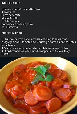 Salchichas a la mexicana