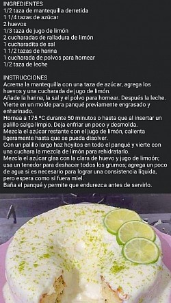 Bizcocho de limon