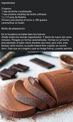 Pudín de nutella