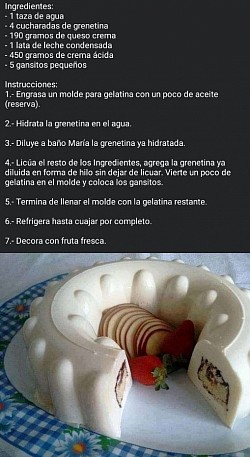 Gelatina de queso rellena