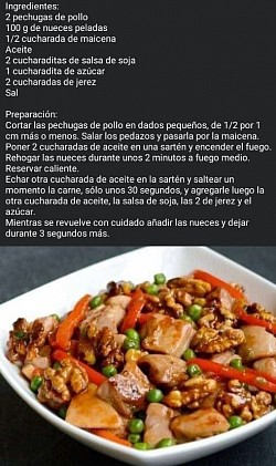 Pollo con nueces