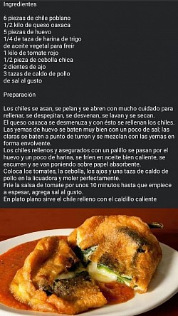 Chiles rellenos de queso con salsa de tomate