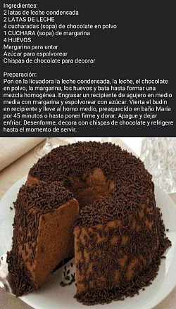 Pudín de chocolate