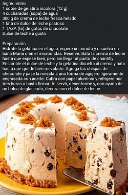 Pudin de dulce de leche con chocolate