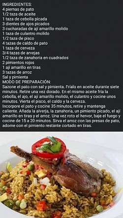 Arroz con pato